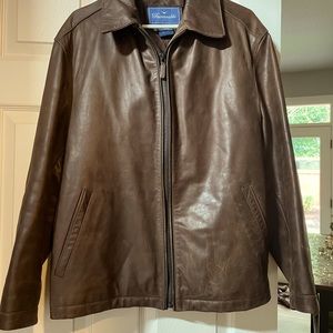 Men’s Faconnable leather jacket.